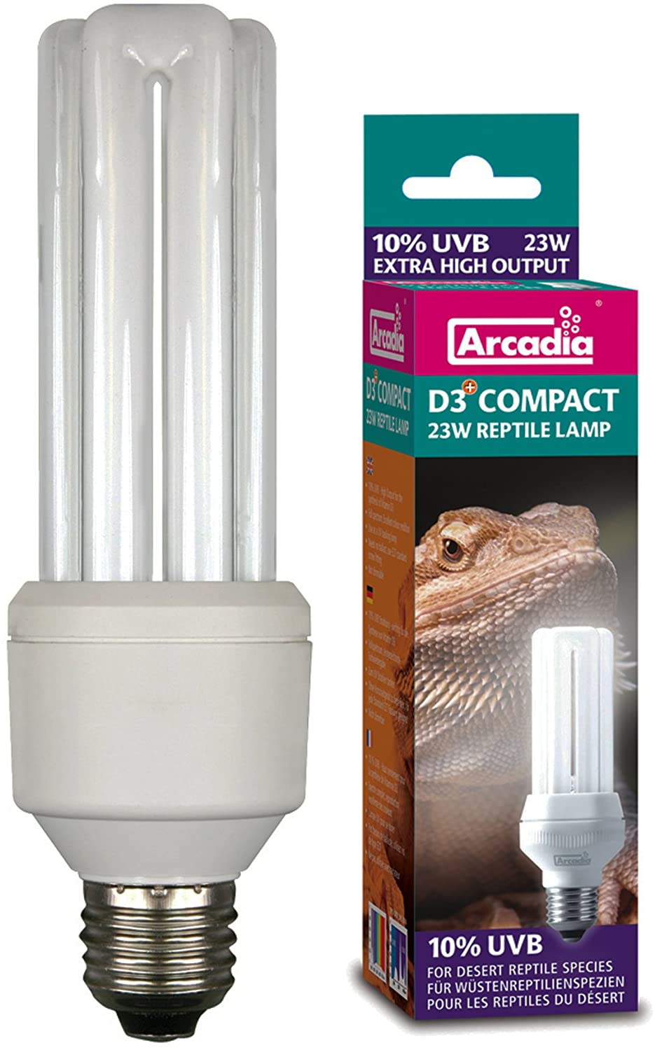 D3+ Compact Reptile Lamp 23 Watt